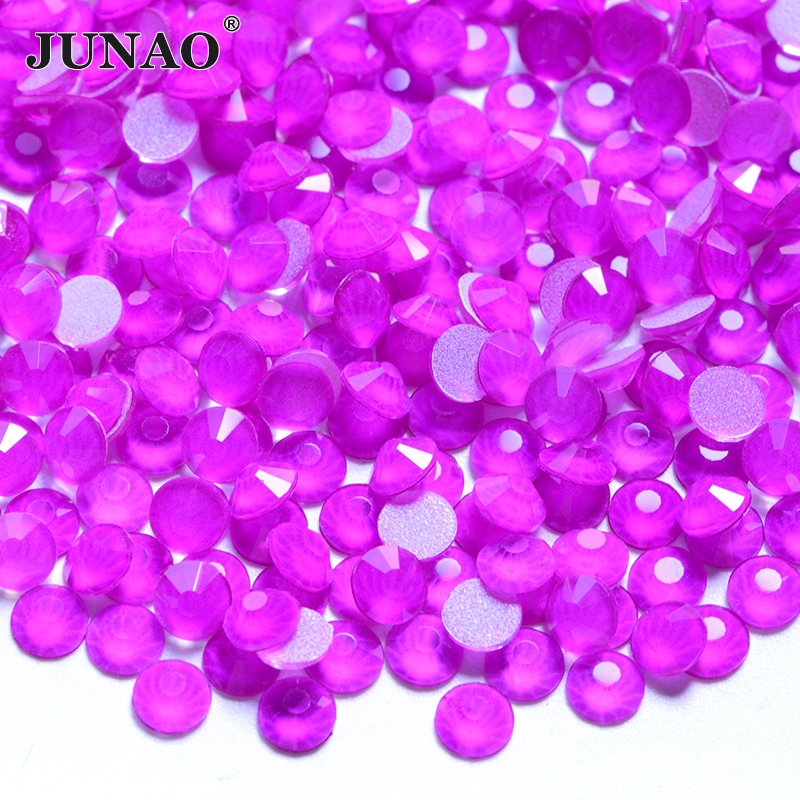 JUNAO Top Quality SS3-SS50 Light Rose Crystals Stones Round Diamond Strass Flatback Glass Rhinestones For DIY