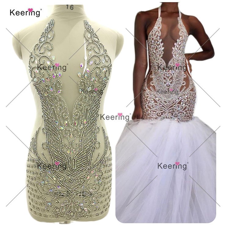 WDP-395 Keering Design Pageant Dresses Panel Champagne Bodice Orange Dress Applique Rhinestone Store
