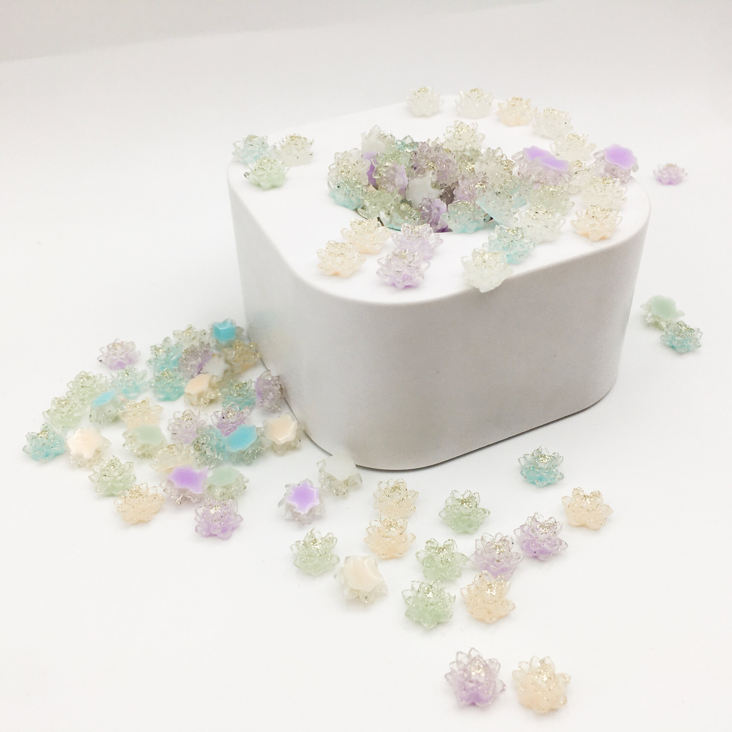 SINRONGSINRONG 3D Glitter Powder Resin Diamond Nail Art Accessories Transparent Flatback Rhinestones Clothing Bags Shoes Glue-On