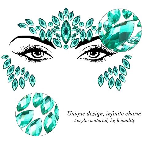 Good Face Jewels Gem Rhinestones Eyes Body Temporary Sticker Crystal Face Stickers Decorations For Makeup Festival Rave Party