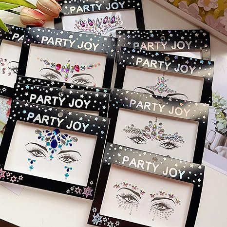 Good Face Jewels Gem Rhinestones Eyes Body Temporary Sticker Crystal Face Stickers Decorations For Makeup Festival Rave Party
