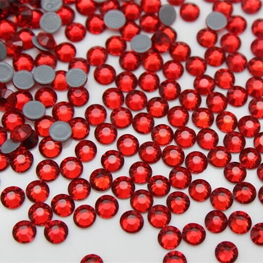 Yantuo High quality SS4-SS30 Strong Glue Lt.siam red hot fix flatback iron on rhinestone for dance dresses