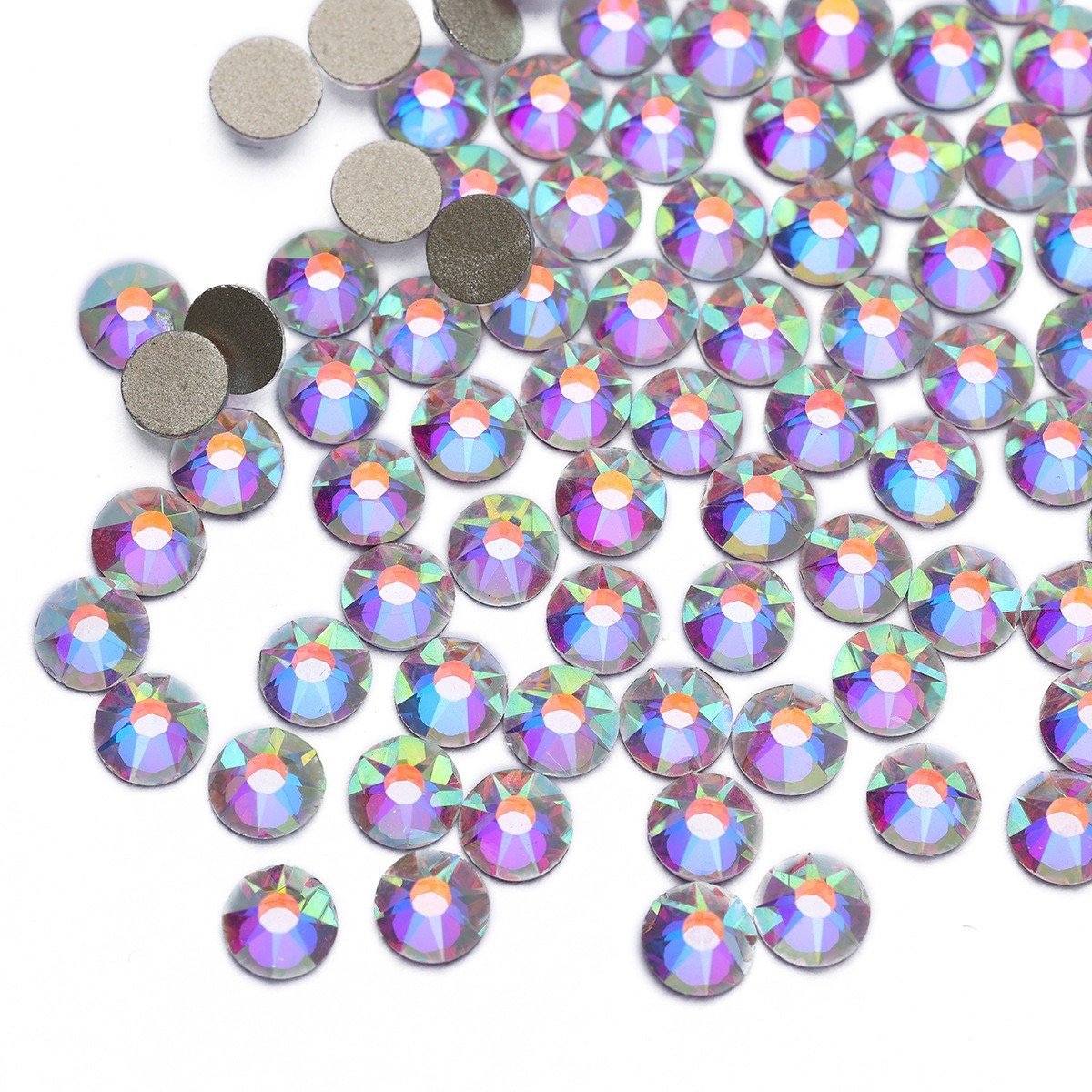 Non Hotfix SS20 SS16 Wholesale Rhinestone Round For Nails Glue On Glass Rhinestone Flatback
