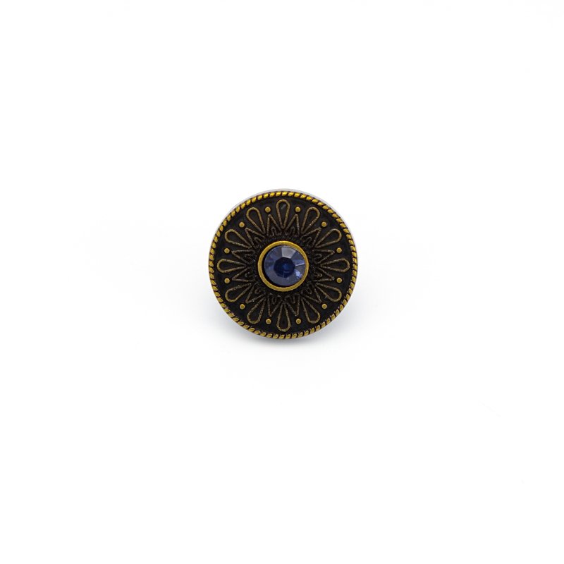 OEM Plating Rhinestone Zinc Alloy Brass Jeans Botones Metal Button for Coat Jacket
