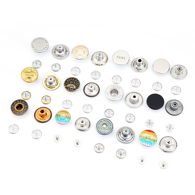 OEM Plating Rhinestone Zinc Alloy Brass Jeans Botones Metal Button for Coat Jacket