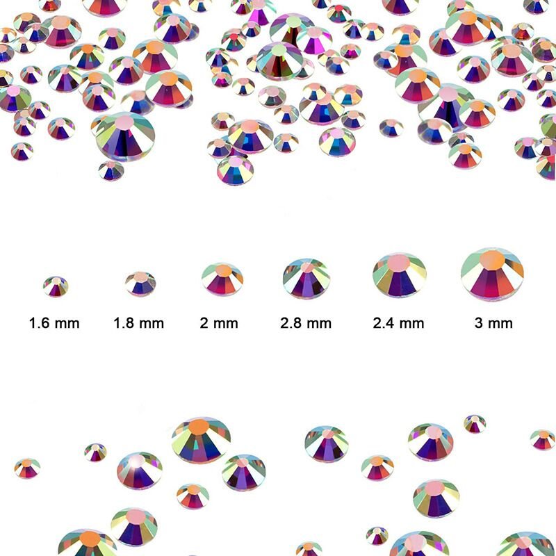 Yantuo Quality Crystal AB Rhinestones Flat Back Non-Hotfix Glass for Nail Art & Shoe Decoration Wholesale