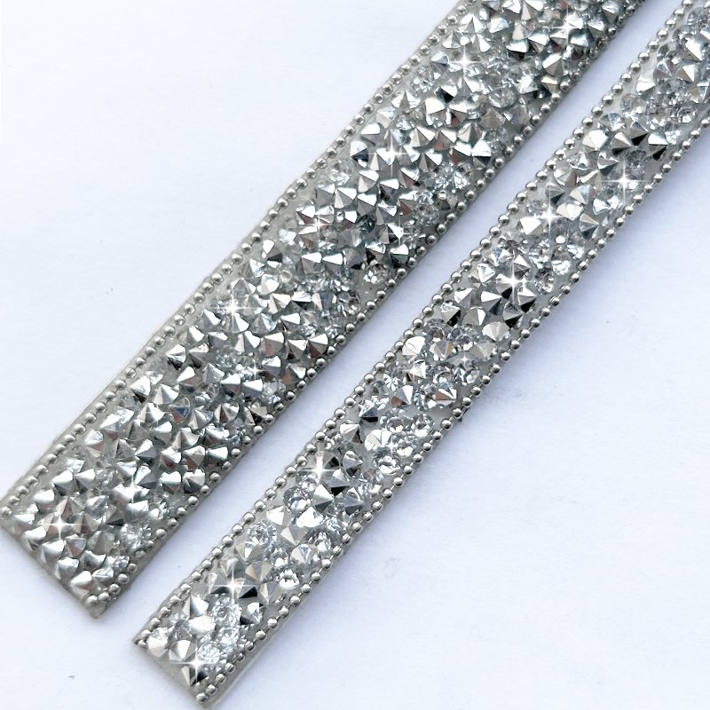 Hot selling solid resin rhinestone ribbon hot fix crystal appliques beaded rhinestone ribbon tape