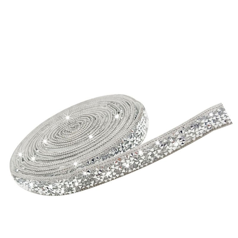 Hot selling solid resin rhinestone ribbon hot fix crystal appliques beaded rhinestone ribbon tape