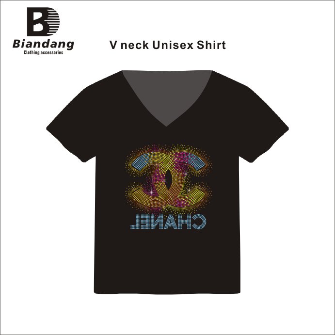 Wholesale Custom Logo Label High Quality Rhinestone Cotton Breathable Clothing Fashion Style Bling T Shirts For Adult