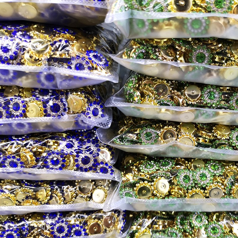 14mm 100pcs/bag DIY Needlework Crystal Sun Flower Sew on rhinestone with Claw Setting Wholesale Crystal Rhinestone for Garments