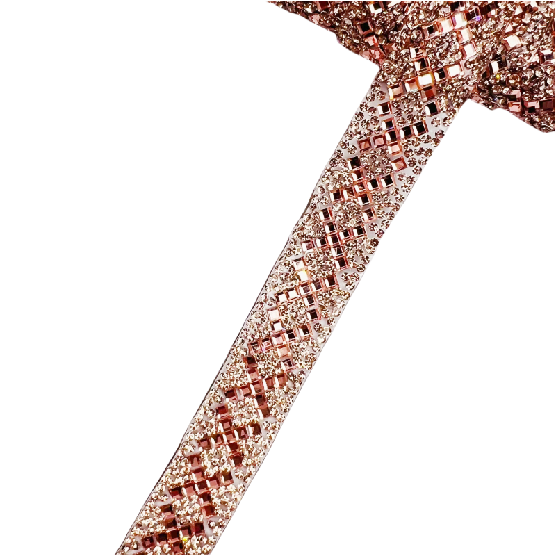 New Shiny Glass Crystal Sticker Diamond Ribbon Heat Repair Rhinestone Tape Clothing Home Decal Decoration