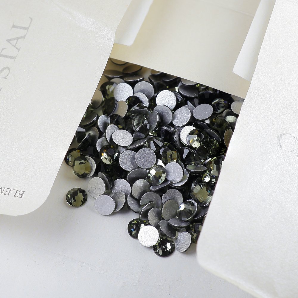 Yantuo Strass Crystal Black Diamond Non Hotfix Glass Flatback Rhinestone For Make up