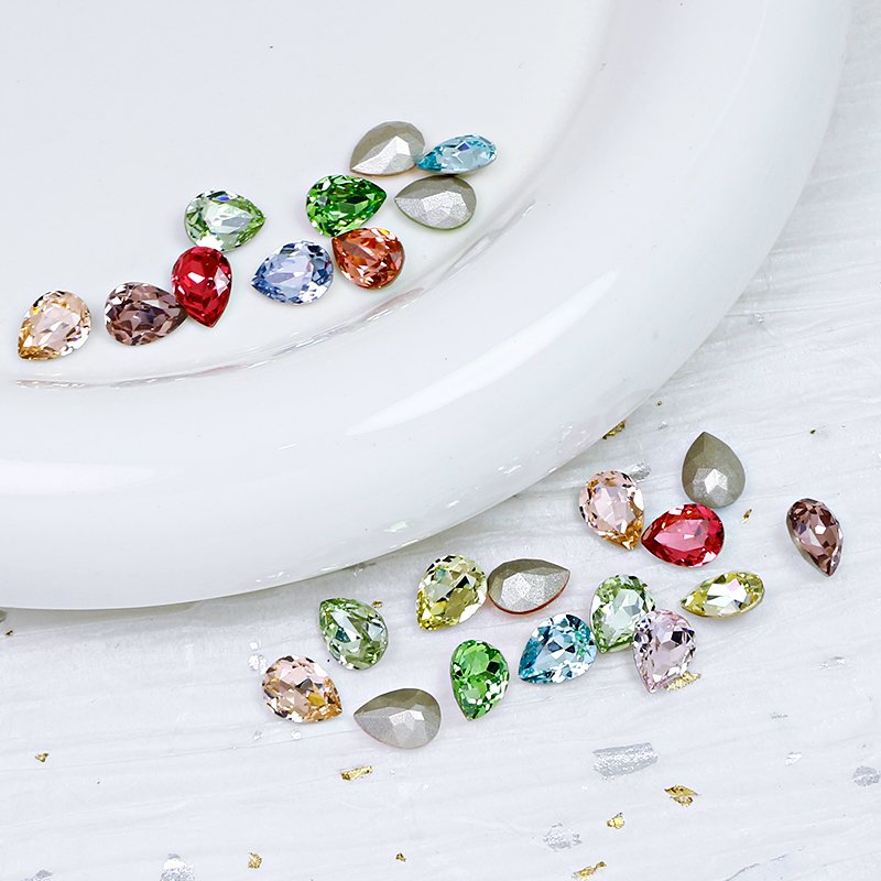 Waterdrop Crystal Rhinestones 6*4mm pointback k9 crystal fancy stone wholesale crystal beads for Jewelry pendant diy accessories