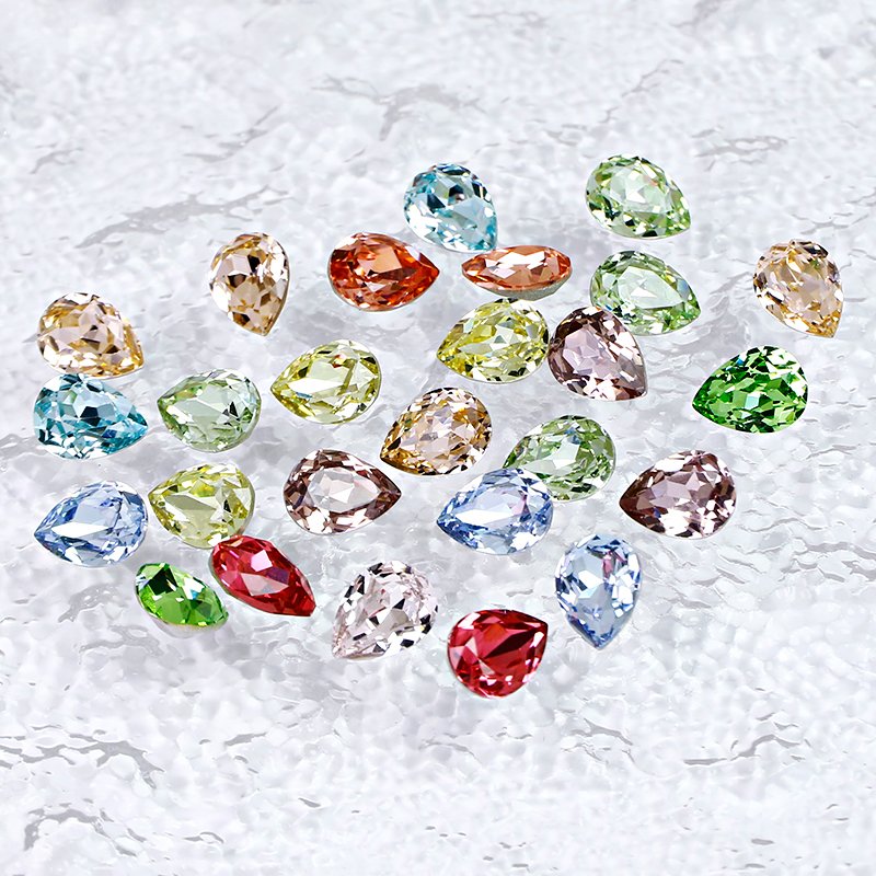 Waterdrop Crystal Rhinestones 6*4mm pointback k9 crystal fancy stone wholesale crystal beads for Jewelry pendant diy accessories