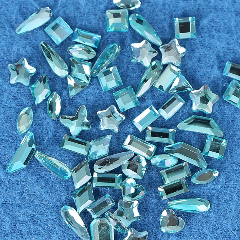 Wholesale nail glass Rhinestones Multi shape AB color crystal charm Color Flatback bottom diamond nail decoration