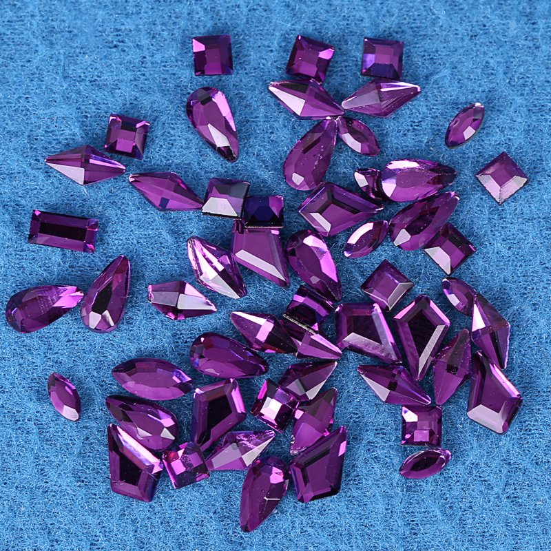 Wholesale nail glass Rhinestones Multi shape AB color crystal charm Color Flatback bottom diamond nail decoration