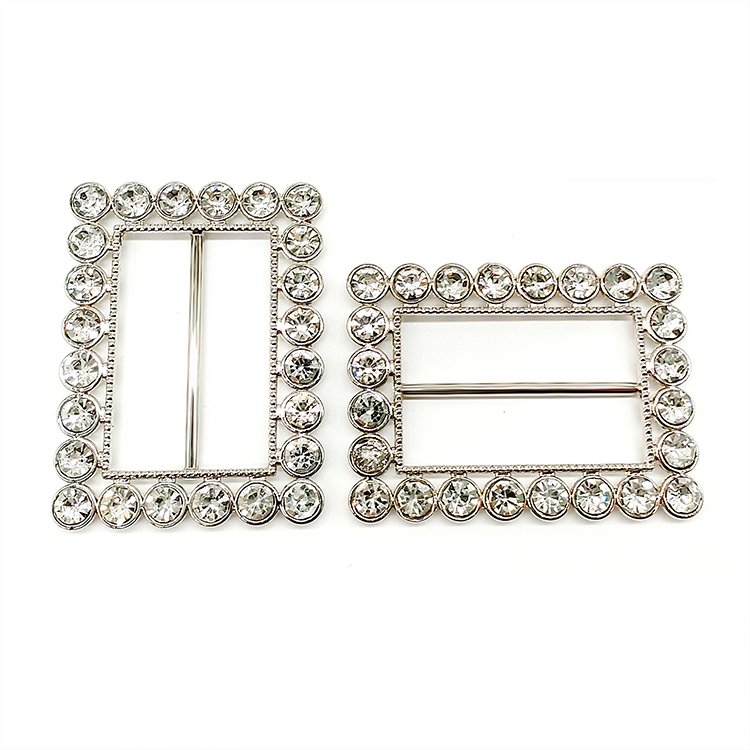 China Factory Wholesale High Quality Decorative Meal Diamond Belt Buckles Custom Logo Rhinestone Pearl Square Buckle For Handbag