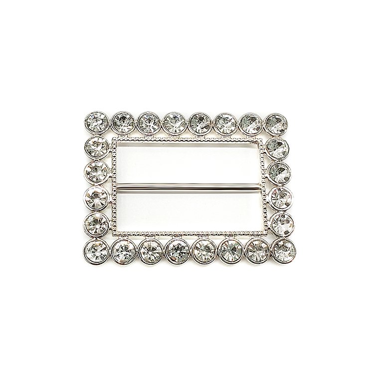 China Factory Wholesale High Quality Decorative Meal Diamond Belt Buckles Custom Logo Rhinestone Pearl Square Buckle For Handbag