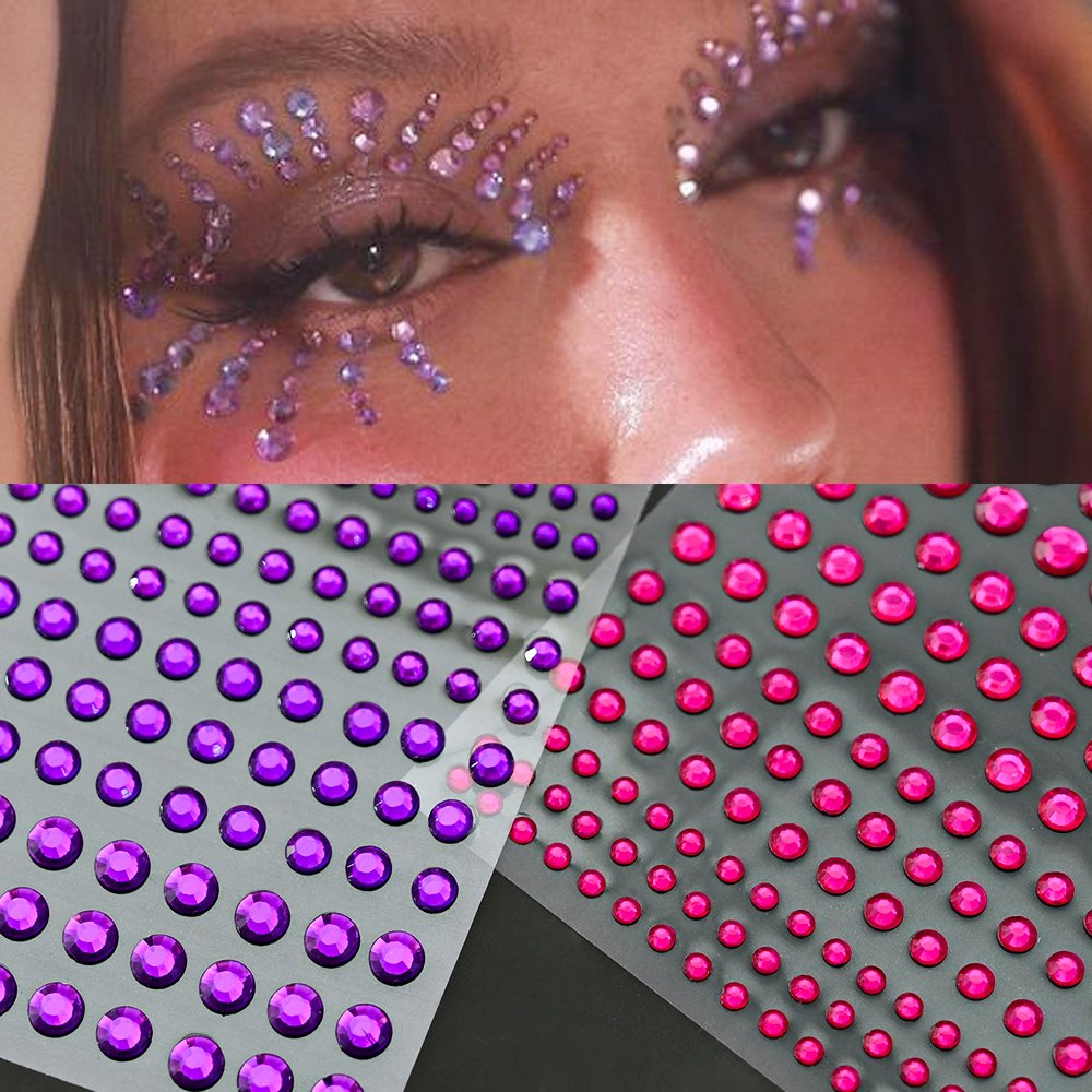 Music Festival Party Face Jewelry Decoration Rhinestone Crystal Kids Adult DIY Diamond Stickers Eye Makeup Self-adhesive Nail