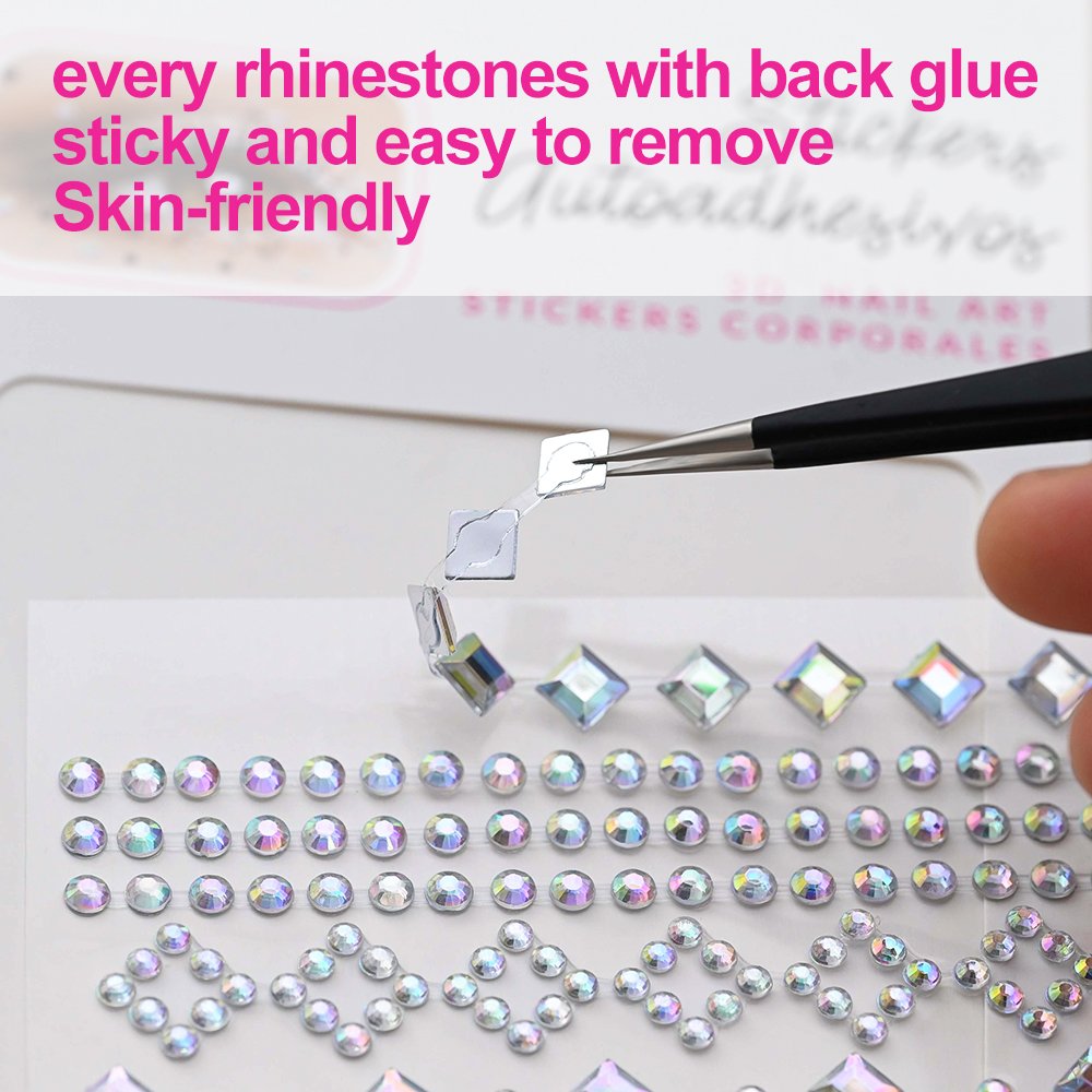 Music Festival Party Face Jewelry Decoration Rhinestone Crystal Kids Adult DIY Diamond Stickers Eye Makeup Self-adhesive Nail