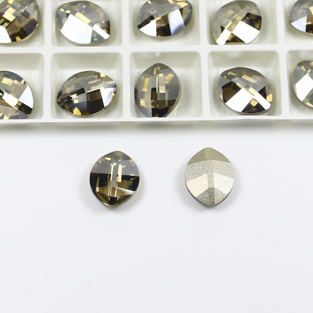 Dongzhou leaf fancy stone pointback k9 rhinestones wholesale lead-free crystal stone For jewelry pendant diy decoration