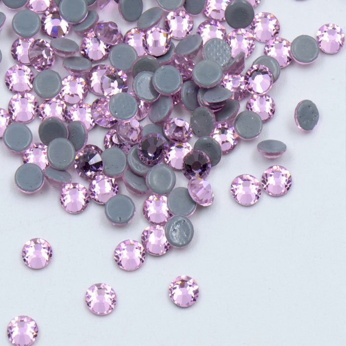 Factory direct sale best shinning 500 gross packing SS10 crystal pink light rose hot fix rhinestones for dress