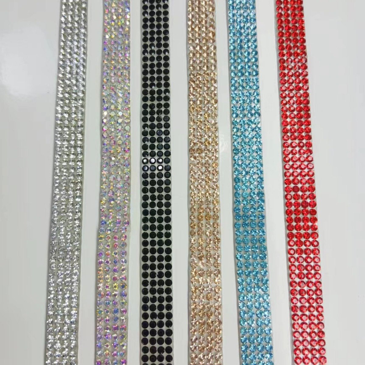 Wholesale Versatile Nail Art Clothing Wrap Decorations Self-adhesive Bling Crystal Glass Sheets Rhinestone Tape Flatback Shoes
