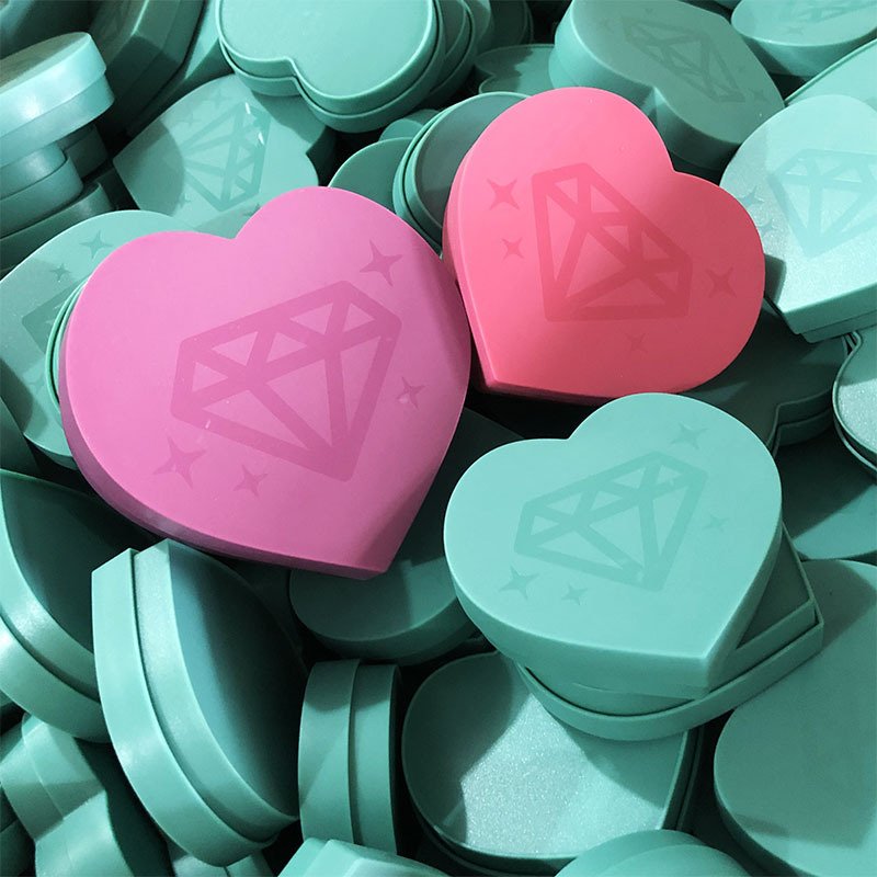 Heart Shape Rhinestone Diamond Tray Diamond Panting Pick Up Plate Trays 3 Color Hearts Shaped Stone Tool Plates