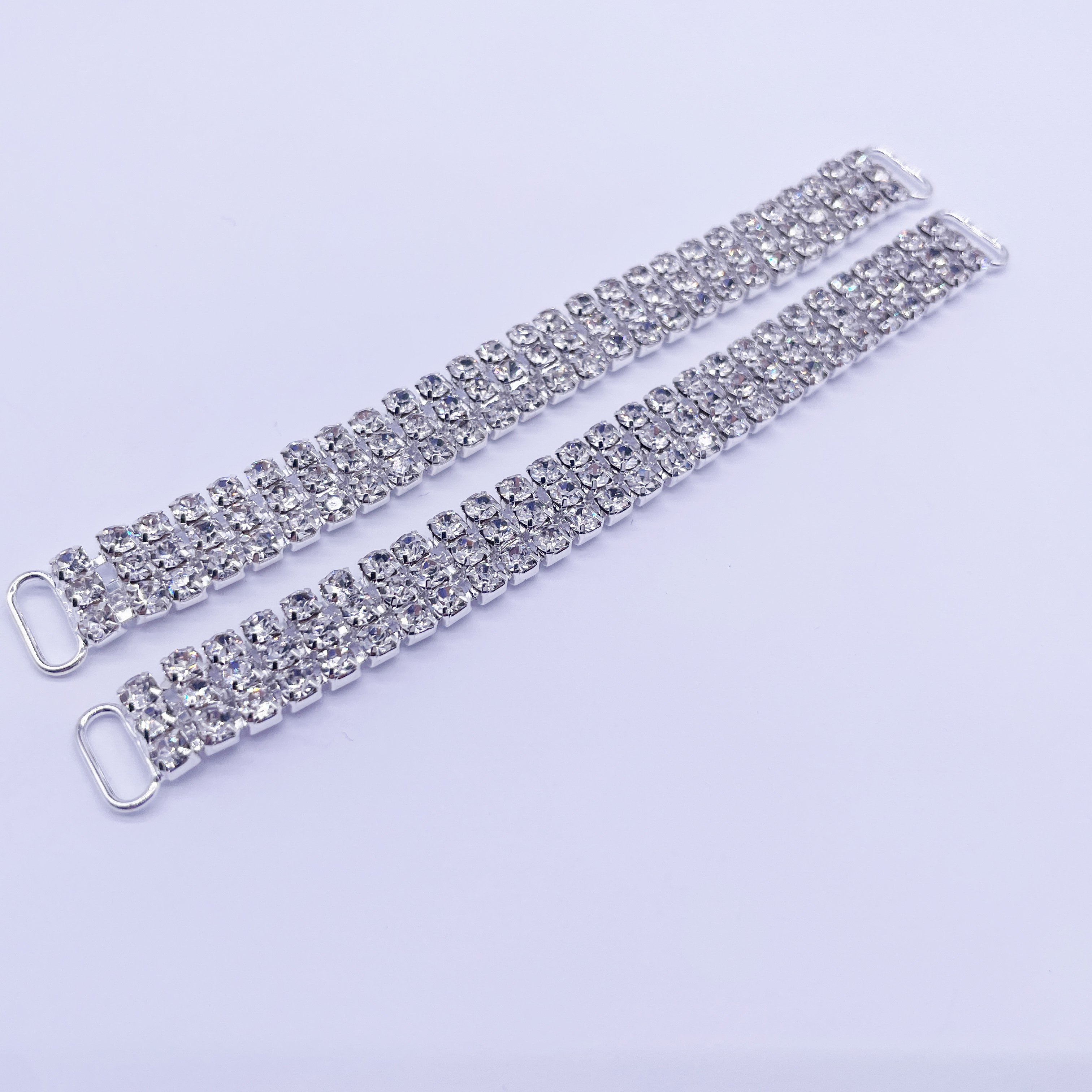 12.7cm 3 Row Close Chain Crystal Rhinestone Bikini Connector for competition bikini