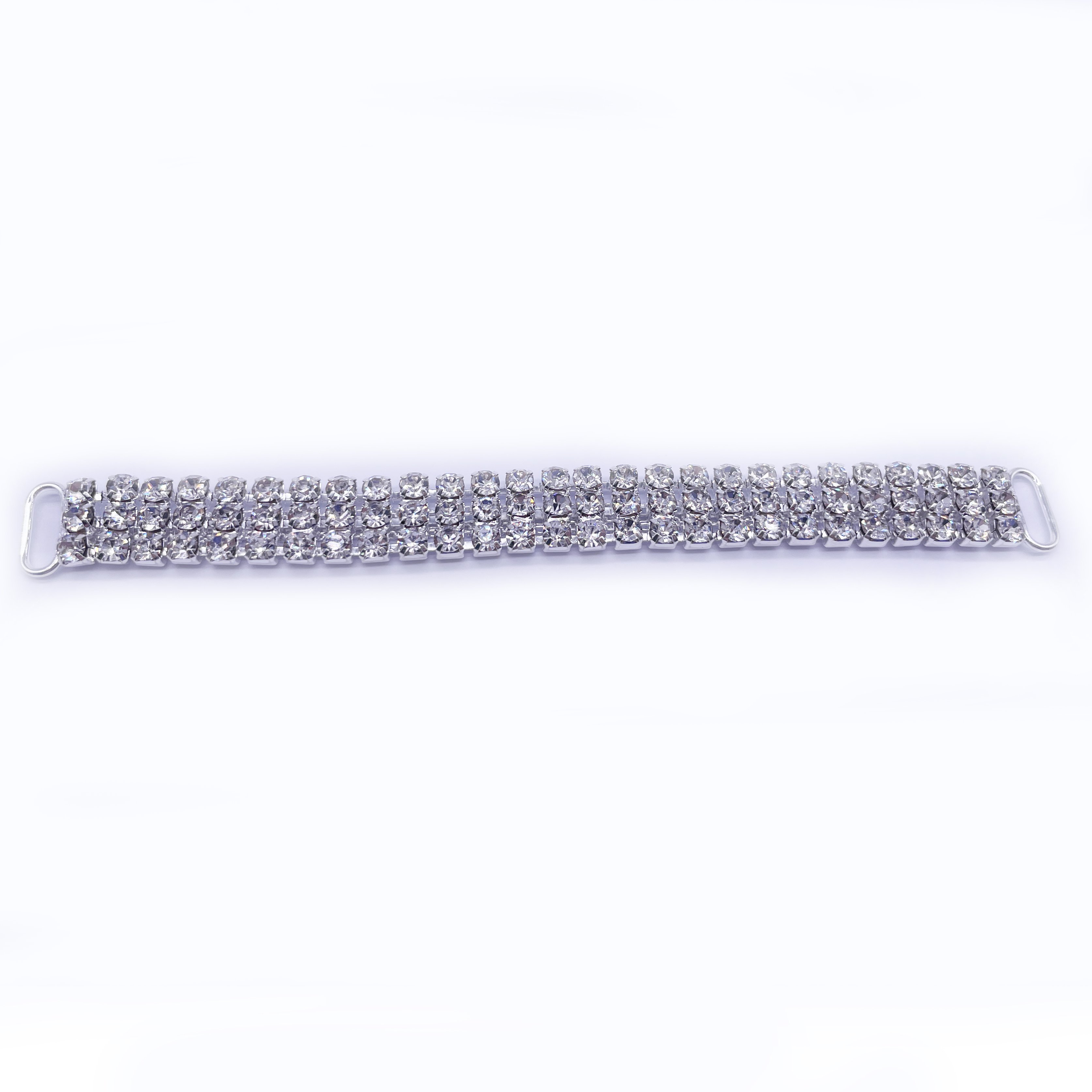 12.7cm 3 Row Close Chain Crystal Rhinestone Bikini Connector for competition bikini