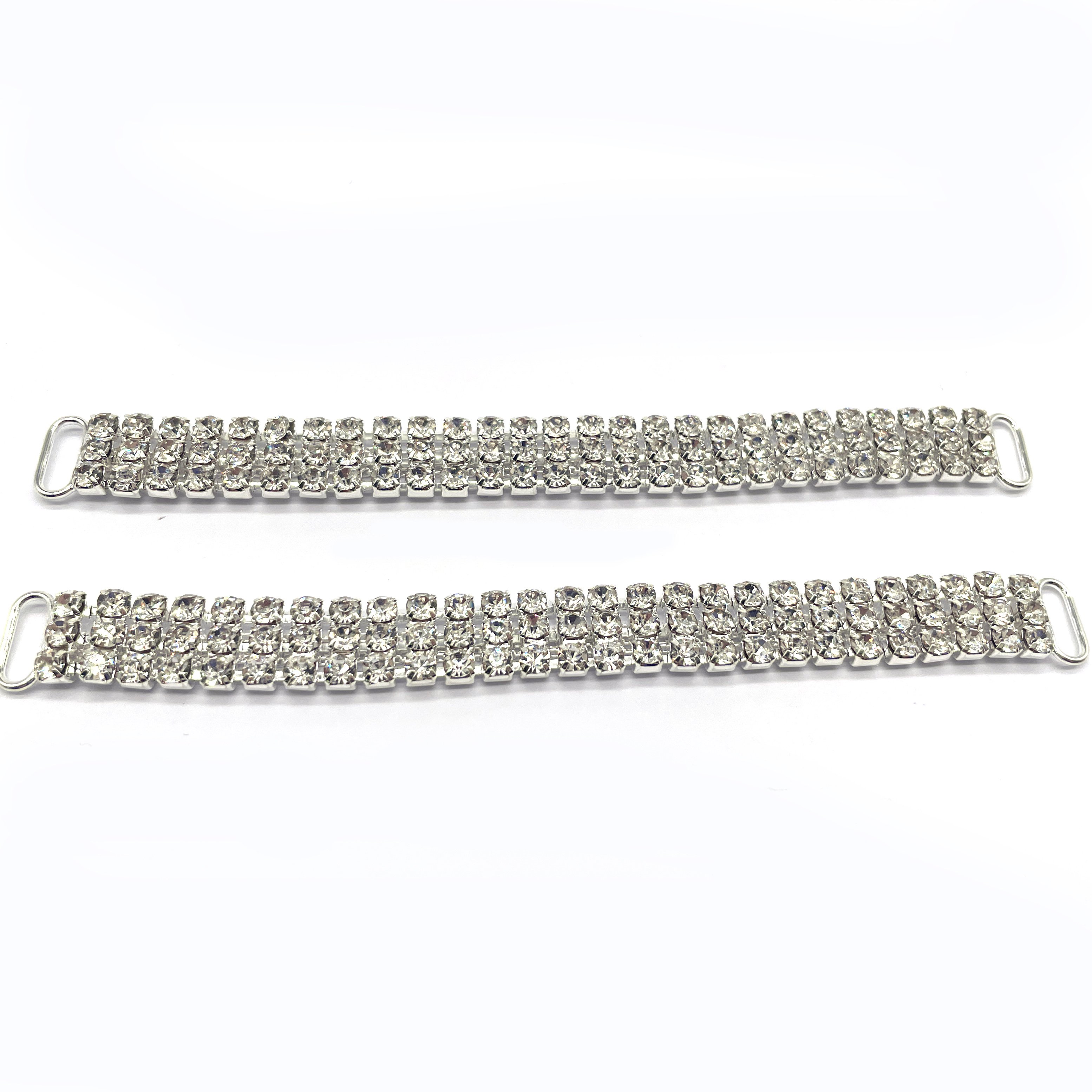 12.7cm 3 Row Close Chain Crystal Rhinestone Bikini Connector for competition bikini