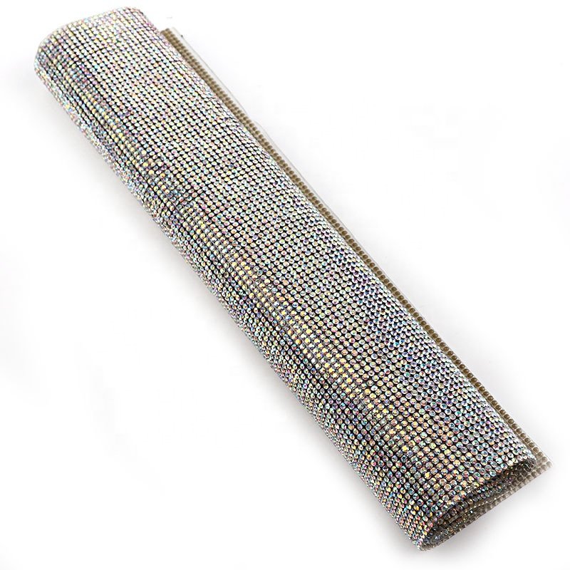 Yan Tuo Crystal AB Self Adhesive Rhinestone Sheets Fabric Sticker For Cowboy Hat Clothing Shoes Craft home decoration
