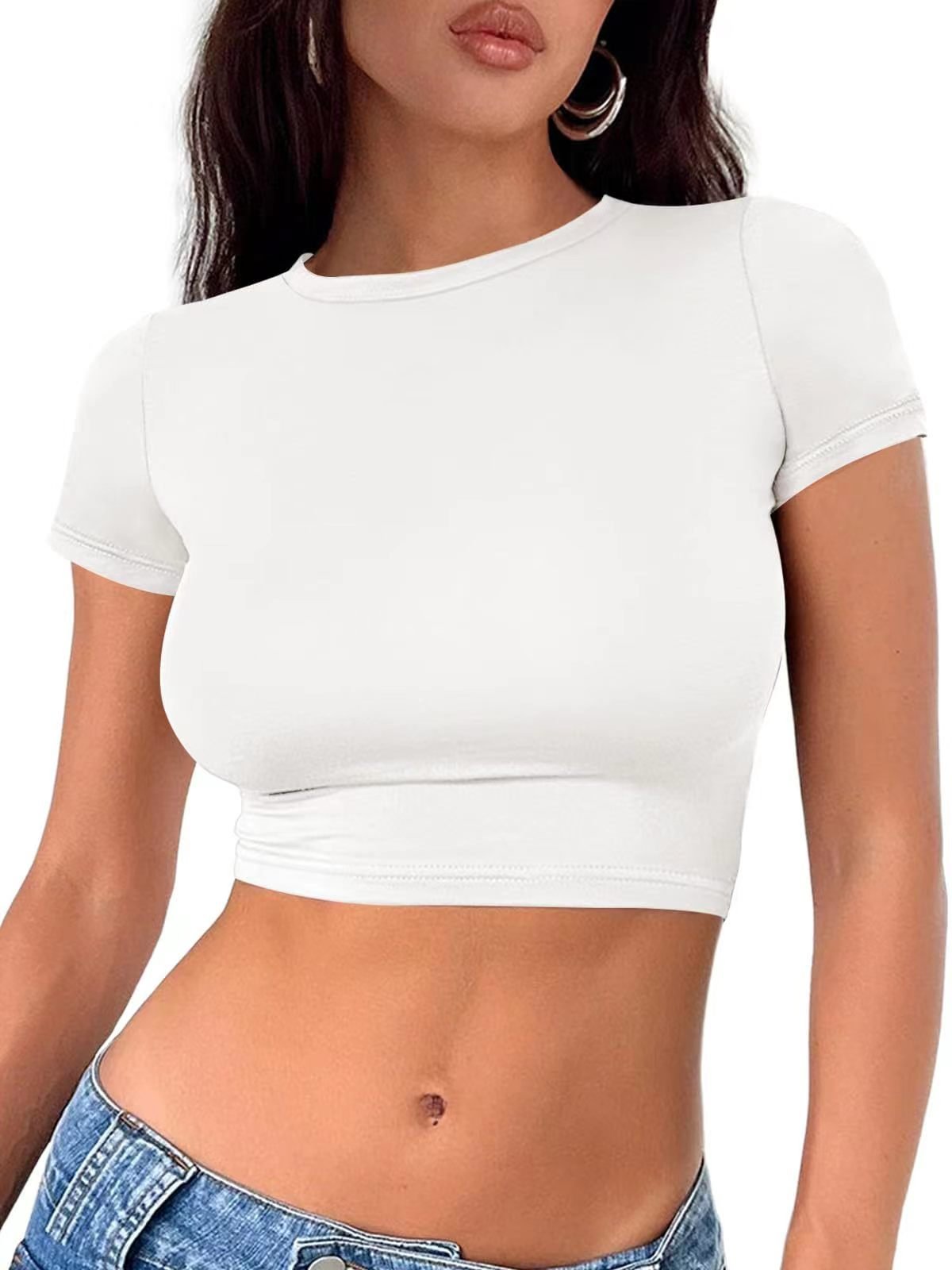 High Fashion Short Sleeve Summer T-shirt Casual Baby T-shirt Print Wholesale Manufacturers High Quality Stretch Cotton Women