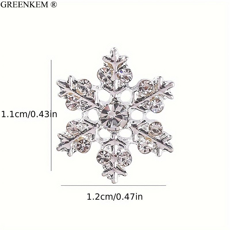 Christmas Nail Snow Art Charms Gold Silver Butterfly With Rhinestone Nail Jewelry For Nail Rhinestones