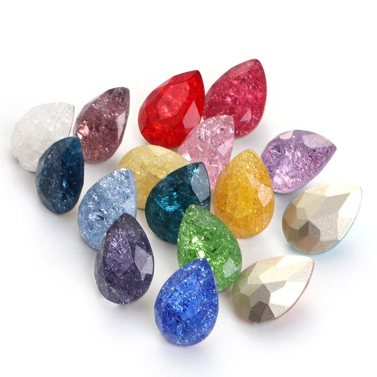 Xichuan Drop Fancy Stones Strass Nail Art Supplies Diamond Bling Crystals K9 Glass Point Back Rhinestones DIY Accessories