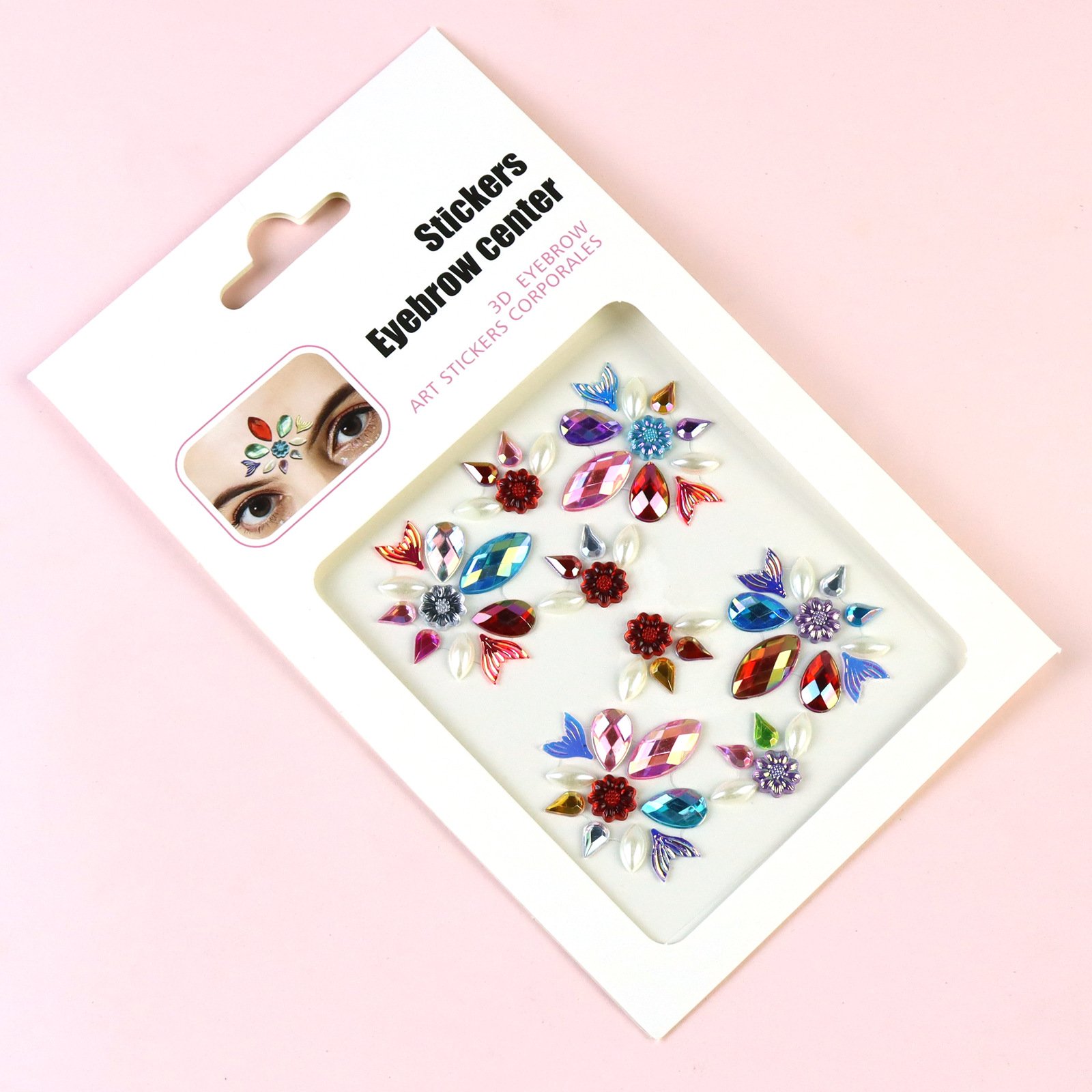 Face Jewels Diamond Makeup Art Eyeliner Glitter Face Jewelry Sticker Temporary Tattoo Party Bady Makeup Pearl Rhinestones