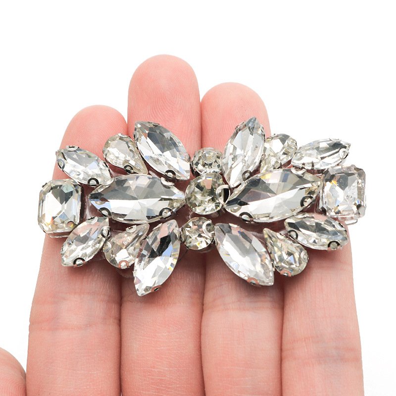 Different styles embellishment hot-fix glass rhinestone applique back glue