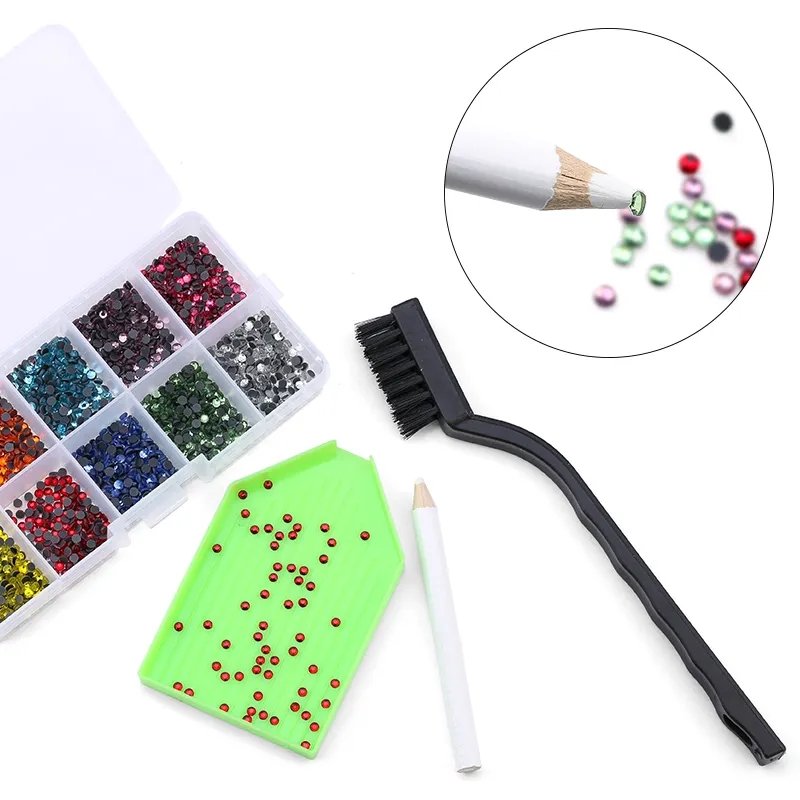 Factory Direct Sale Hot Fix Rhinestone Kit With Hot Fix Applicator Flat Back Rhinestones For Garment Shoes Dress