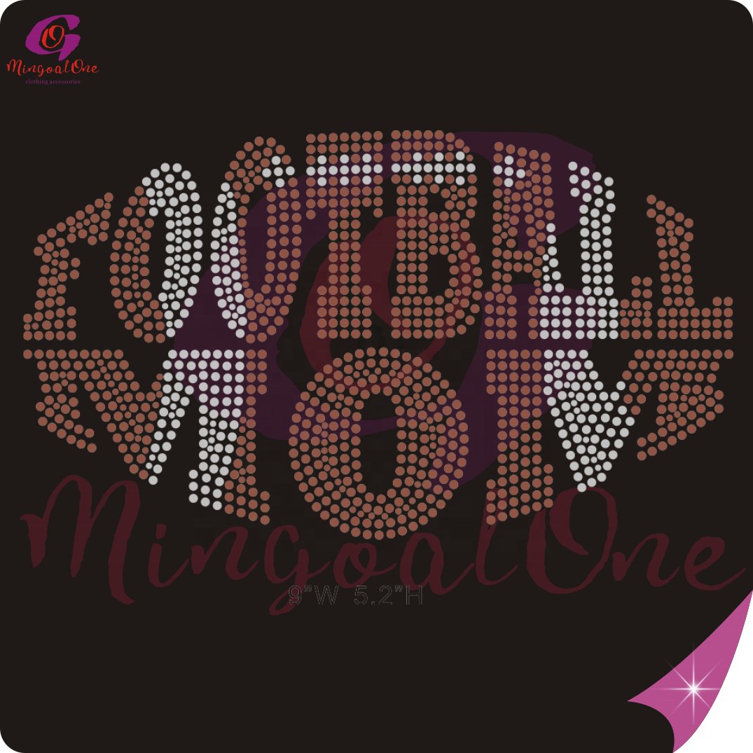 Custom Football Hot Fix Rhinestone Transfers Designs Sport Iron On Motif Heat Press Transfer Rhinestone Designs for Shirt