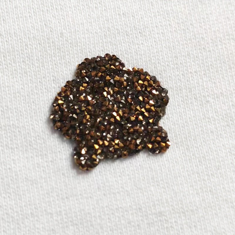 Wholesale Custom Clothing Accessories Stickers Crystal Diamonds Heat Transfer Labels for Garment Hot Fix Adhesive Rhinestone 12