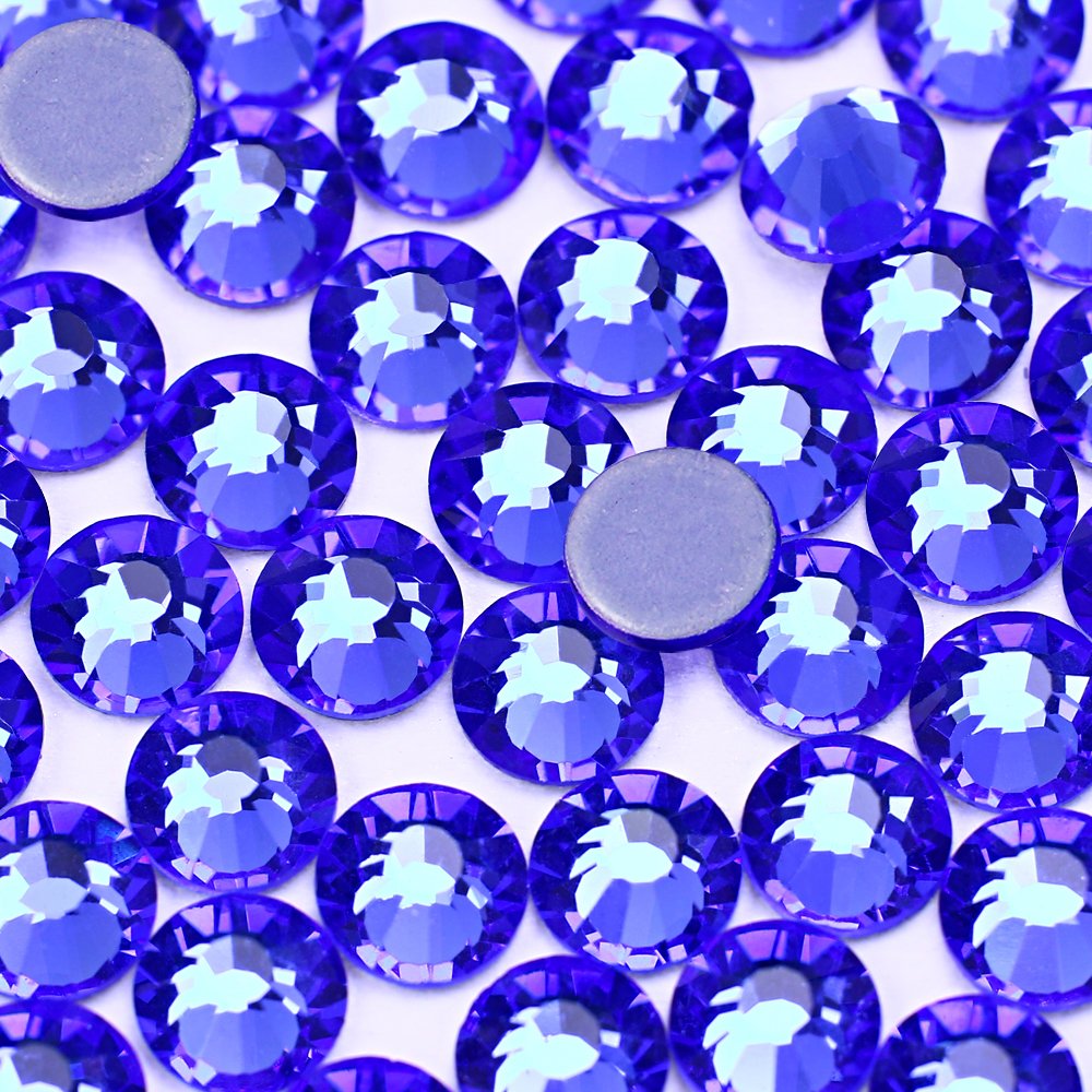 Junjiao crystal sapphire hotfix rhinestone high quality ss3-ss34 hotfix rhinestones for dress clothing diy decoration nail art