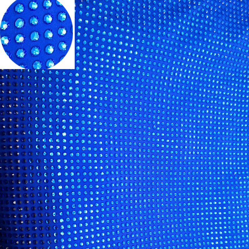 Lucky new rhinestone mesh fabric stretch fabric with rhinestones high density diamond fabric for dancing dress