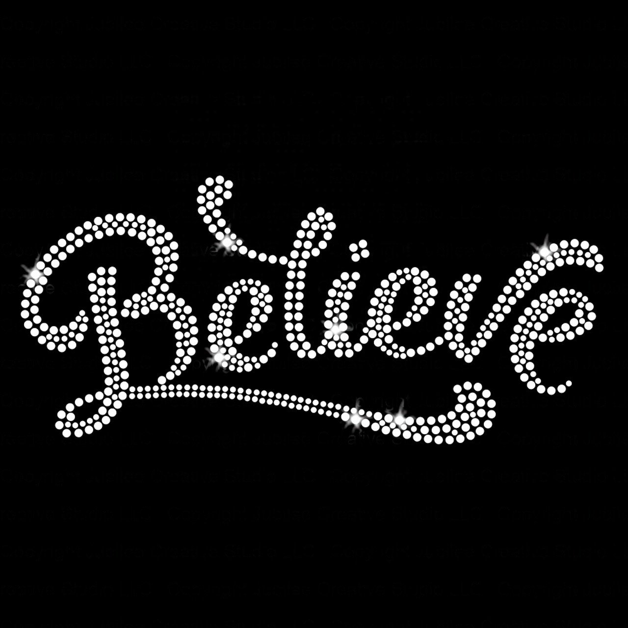 Bling Custom Letter Words Design Iron-On Rhinestone Transfer Hotfix Crystal Heat-Transfer Sheets for Garments & Shoes