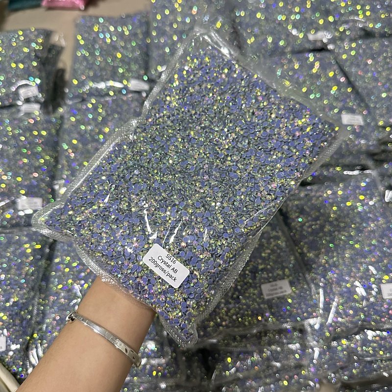SS16 SS20 crystal AB Round Crystal Stone Flatback Hotfix Glass Rhinestone hot fix for Clothes Jewelry