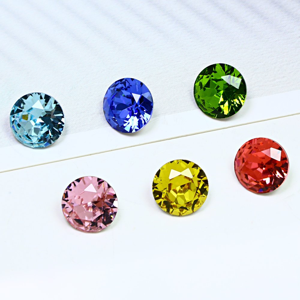 Crystal fancy stone Pointback round shape K9 crystal wholesale rhinestone Loose crystal Beads For jewelry nails accessories
