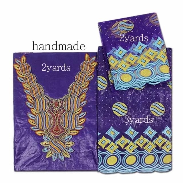 Damask Bazin Riche Fabric Guinea Brocade Shadda with Perfume Senegal Garment Fabric Lace Embroidery Fabric Sustainable