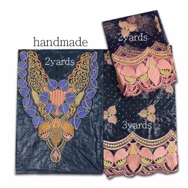 Damask Bazin Riche Fabric Guinea Brocade Shadda with Perfume Senegal Garment Fabric Lace Embroidery Fabric Sustainable