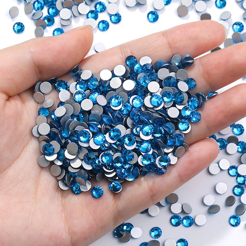 XC New Arrivals 1440pcs ss3-ss60 Bulk Glue on Rhinestones Wholesale Non Hotfix Flat Back Glass Crystal Bling Stones Accessories