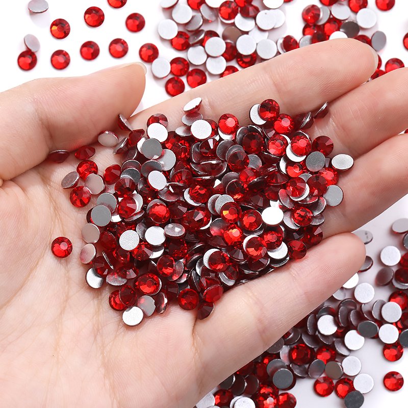 XC New Arrivals 1440pcs ss3-ss60 Bulk Glue on Rhinestones Wholesale Non Hotfix Flat Back Glass Crystal Bling Stones Accessories