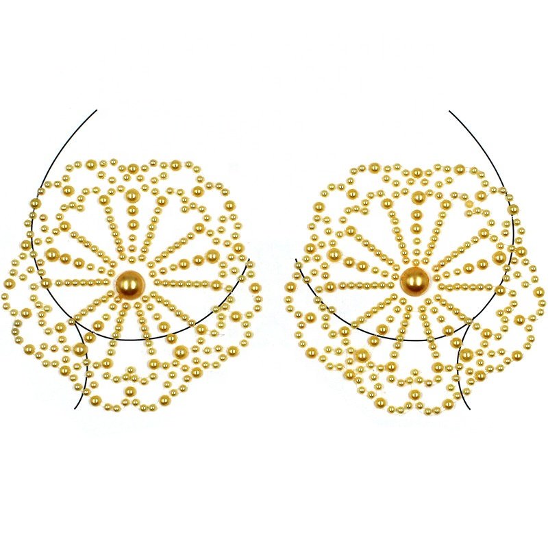 Wholesale Women's Sexy Rhinestone Music Festival Shining Chest Pasties Nipple Covers